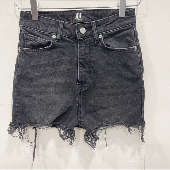 BDG Urban Outfitters High Waist Cutoff Shorts Washed Black Size 26 - Picture 1 of 7